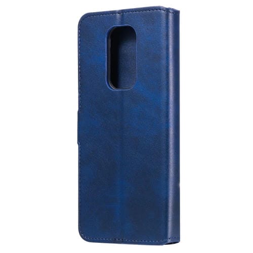 Para Motorola Moto G9 Play Classic Calf Texture PU + TPU Funda de cuero con tapa horizontal, con soporte, ranuras para tarjetas y billetera (azul)