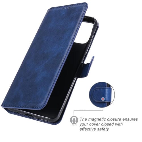 Para Motorola Moto G9 Plus Classic Calf Texture PU + TPU Funda de cuero con tapa horizontal, con soporte, ranuras para tarjetas y billetera (azul)