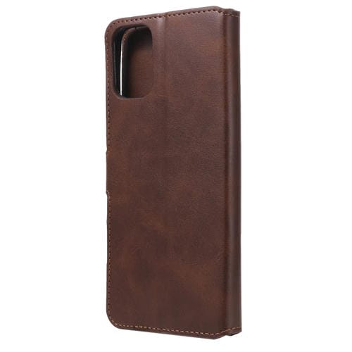 Para Motorola Moto G9 Plus Classic Calf Texture PU + TPU Funda de cuero con tapa horizontal, con soporte, ranuras para tarjetas y billetera (marrón)