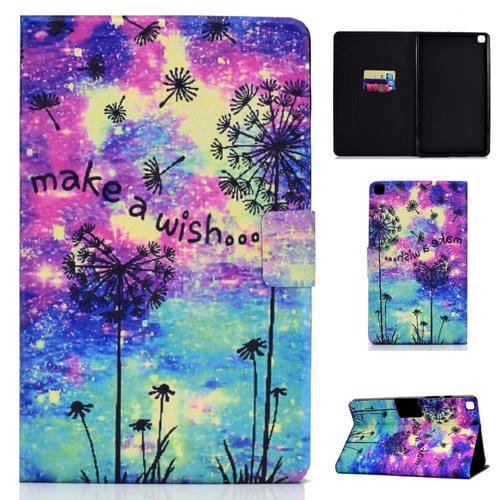 Funda de Cuero Samsung Galaxy Tab A7 Lite 8.7 (2021) T220 con Soporte y Ranura para Tarjeta (Diente de León)