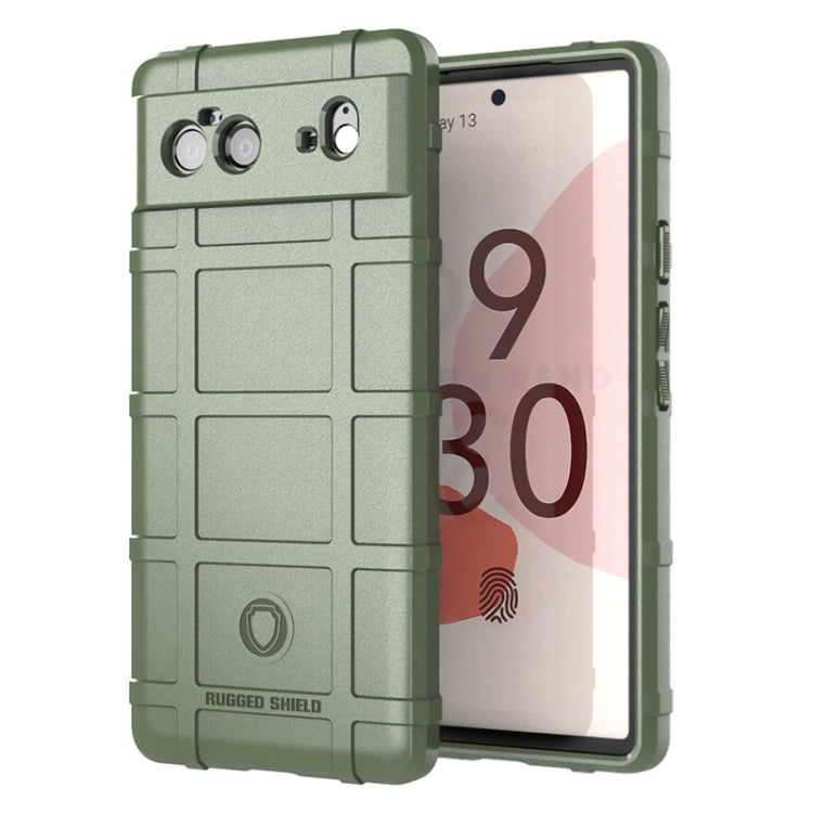 Para Google Pixel 6 Cobertura completa Caso TPU a prueba de choques (verde)