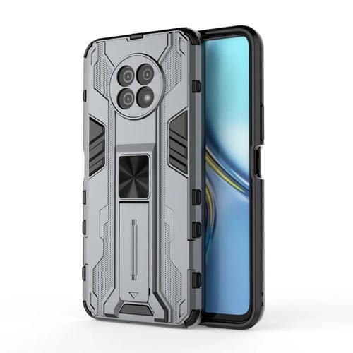 Para honrar X20 5G SUPERSONIC PC + TPU Funda protectora a prueba de golpes con titular (gris)
