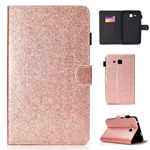 Funda De Cuero Galaxy Tab A 7.0 (2016) T280 Con Tapa Horizontal Soporte Y Ranura Para Tarjeta (Rose Gold)