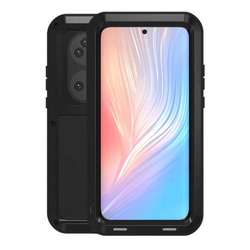 Para Huawei P50 Pro Love Mei Metal a prueba de golpes impermeable a prueba de polvo Funda protectora sin vidrio (negro)