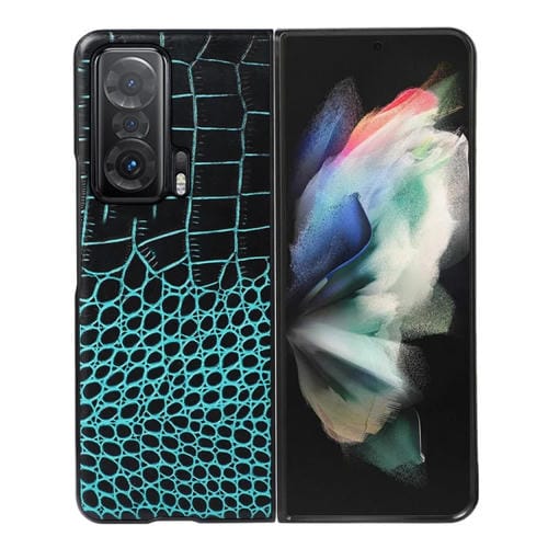 Para Honor Magic V COCHODILE TOP CAUSER COWHIDE COCHE TELEFICO (CIAN AZUL)