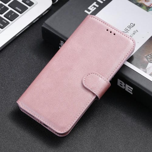Para Xiaomi POCO X4 PRO 5G Classic Becerta Textura PU + TPU Caja de cuero Horizontal Flip Funda (oro rosa)