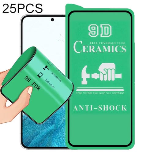 Para Samsung Galaxy S22 5G 25pcs 9D Pegamento de pantalla completa PelĂcula de cerĂĄmica