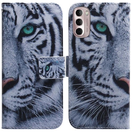 Funda de Cuero para Motorola Moto G Stylus 4G 2022 con Dibujo Colorado (Tiger)
