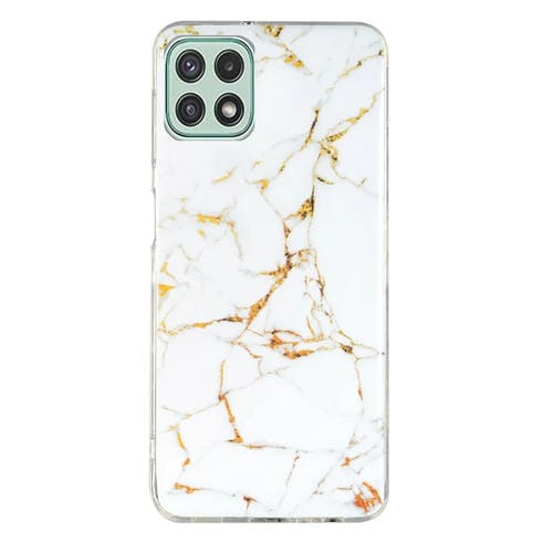 Funda para Samsung Galaxy A22 5G TPU con patrón Marble Imd (Blanco)
