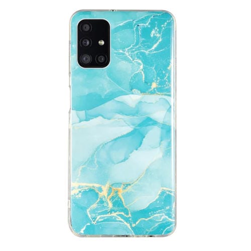 Funda para Samsung Galaxy A51 Imd Marble Pattern TPU Phone Case (Verde)
