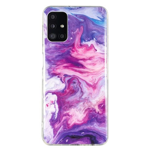 Funda para Samsung Galaxy A71 Imd Marble Pattern TPU Phone Case (Rojo)
