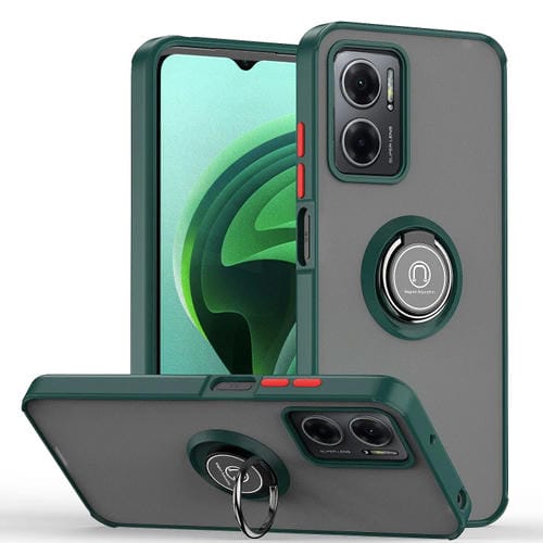Para Xiaomi Redmi Note 11E Q Shadow 1 Series TPU y PC Phone Case (Verde oscuro)