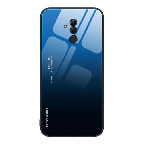 Para Huawei Maimang 7 Gradient Color Glass Case (Azul Negro)