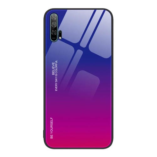 Para Honor 20 Pro Gradient Color Glass Phone Case (púrpura rojo)