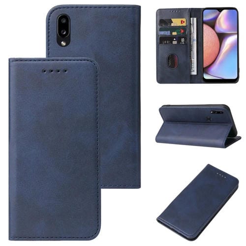 Funda para Samsung Galaxy A10S / M01S Cuero con Cierre Magnético (Azul)