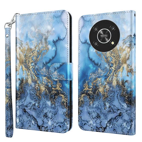 Funda para Honor Magic4 Lite 4G/5G TPU 3D + Cuero PU Patrón Vía Láctea