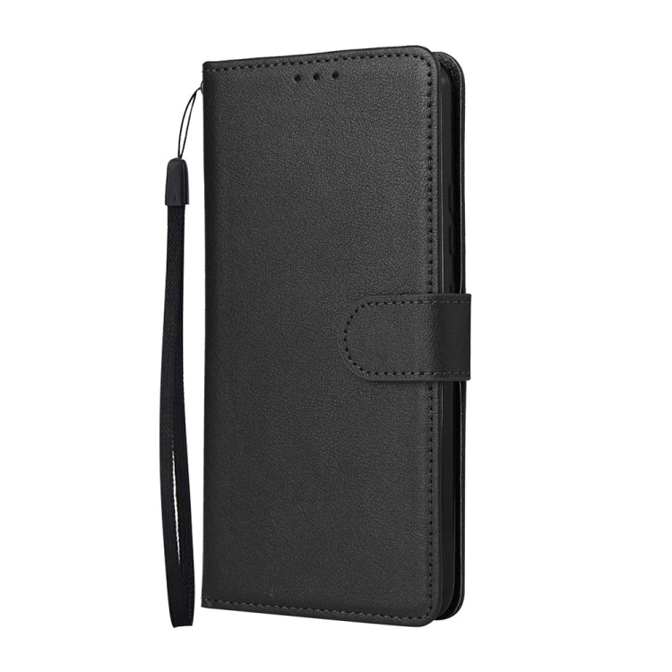 Estuche de Cuero para Infinix Hot 10I con Tapa Horizontal y 3 Ranuras para Tarjetas (Negro)