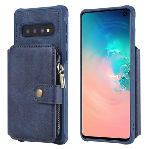 Estuche Protector Galaxy S10 a Prueba de Golpes con Cremallera Ranuras para Tarjetas Soporte y Billetera