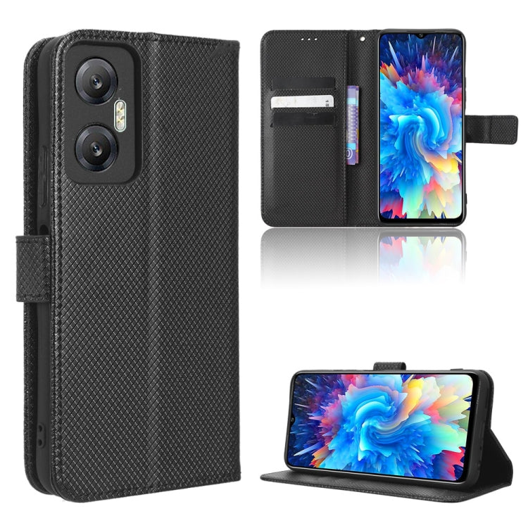 Funda para Infinix Hot 20 5G X666B con Textura Diamante en Cuero (Negro)