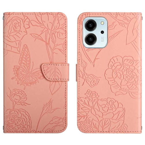 Funda de Cuero con Tapa en Relieve para Honor 80 Se Ht03 Skin Feel (Rosa)