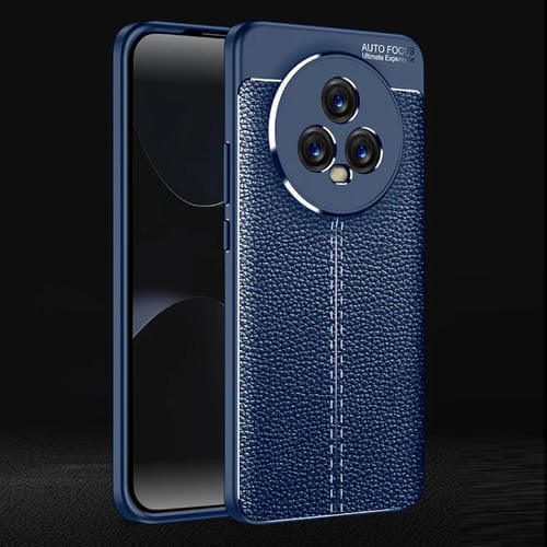 Funda de Teléfono Honor Magic5 TPU a Prueba de Golpes con Textura Litchi (Azul)