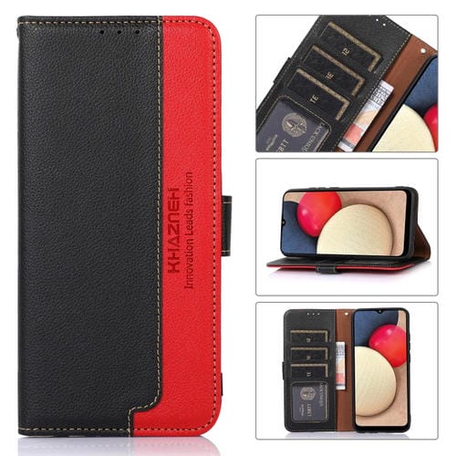 Funda para OnePlus 11 Khazneh Cuero con Textura Litchi y Protección RFID (Negro)