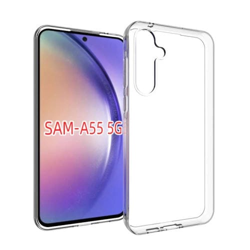 Funda de teléfono Samsung Galaxy A55 5G TPU con textura impermeable (Transparente)