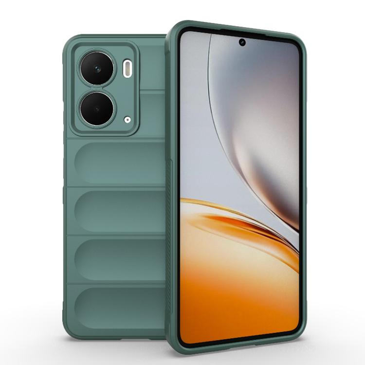 Funda de TPU y Franela con Protección Mágica Global para Realme P3 5G (Verde Oscuro)