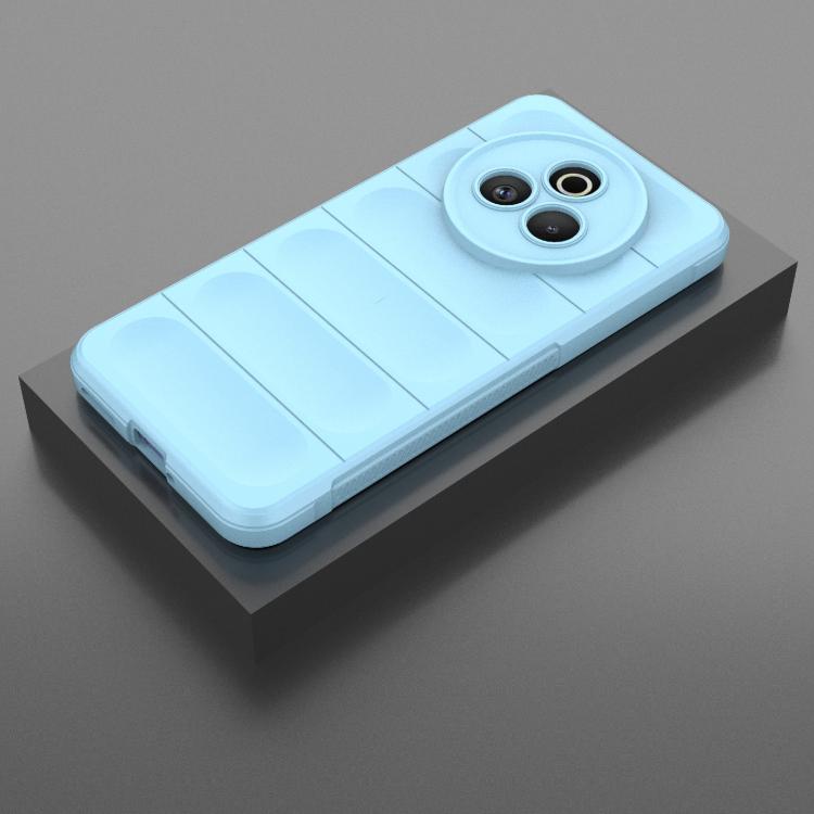 Funda de TPU y Franela con Protección Mágica Global para Realme P3 Pro 5G (Azul Claro)