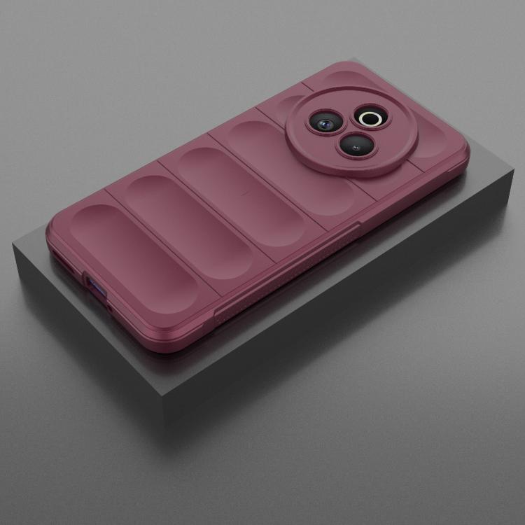 Funda de TPU y Franela con Protección Mágica Global para Realme P3 Pro 5G (Rojo Vino)