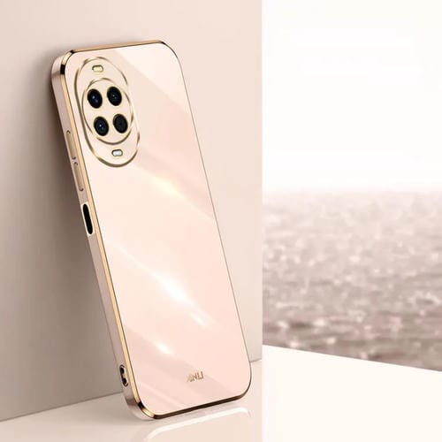 Funda de TPU con borde recto y galvanizada 6D para Huawei Nova 14 XINLI (rosa)