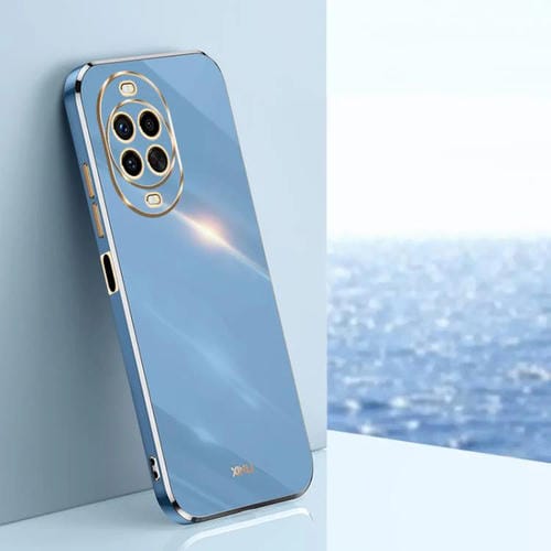 Funda de TPU con borde recto y galvanizada 6D para Huawei Nova 14 Pro XINLI (azul celeste)