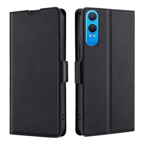 Funda de Cuero con Tapa Horizontal y Hebilla Lateral Ultrafina para OnePlus Nord Ce 4 Lite 5G (Negro)