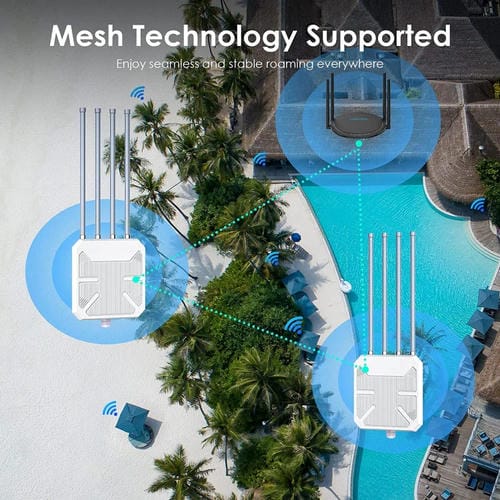 Extensor WIFI Exterior Wavlink Wn573Hx1 WIFI 6 Ax1800 Doble Banda Largo Alcance (Enchufe Reino Unido)