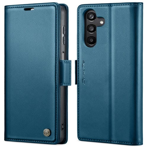 Funda para Samsung Galaxy A15 5G Caseme 023 Hebilla de Mariposa Litchi Texture Rfid Antirrobo (Azul)