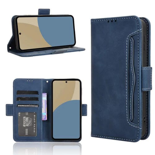 Funda de Piel Sintética con Ranuras para Tarjetas para Sharp Aquos Sense9 (Azul)