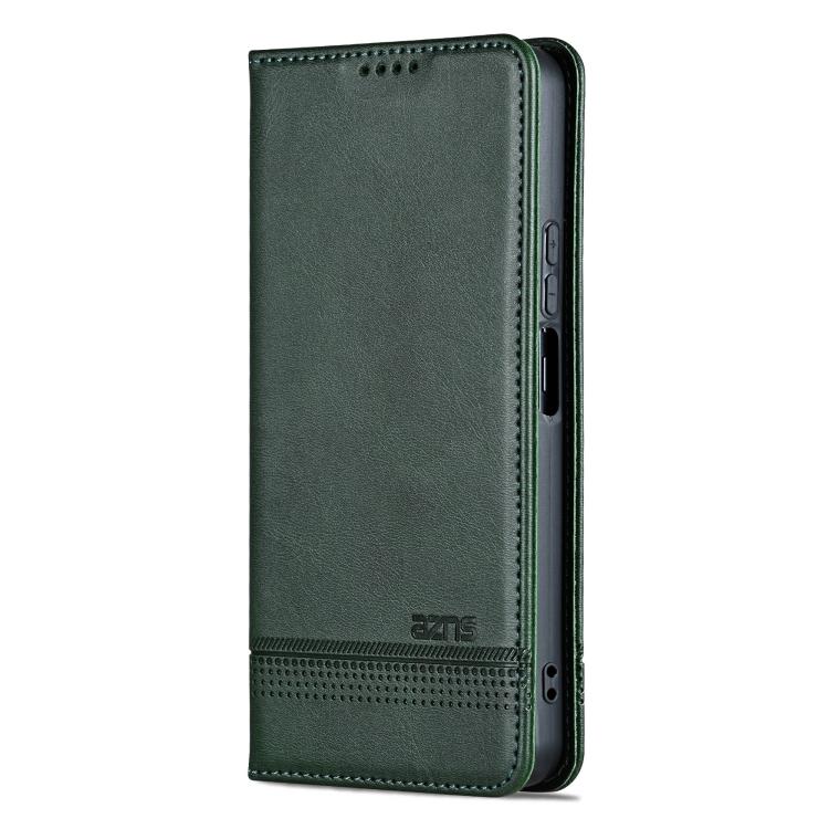 Funda Piel Sintética Azns con Tapa Magnética para Huawei Mate 70 (Verde Oscuro)