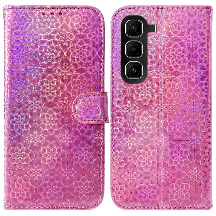 Funda de cuero con hebilla magnética para Infinix Hot 50 Pro 4G (rosa)