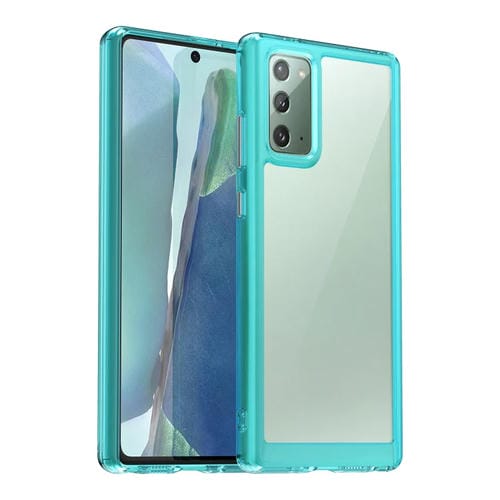 Para Samsung Galaxy Note20 Colorful Series Acrylic + TPU Phone Case (Azul transparente)
