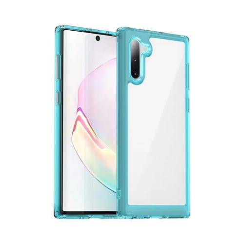 Para Samsung Galaxy Note10 Colorful Series Acrylic + TPU Phone Case (Azul transparente)