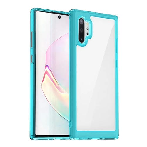 Para Samsung Galaxy Note10+ Colorful Series Acrylic + TPU Phone Case (Azul transparente)