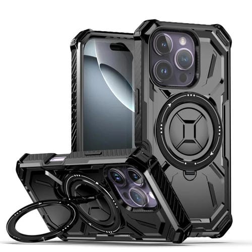 Funda para Teléfono Armor Series para iPhone 16 Pro con Soporte (Negra)