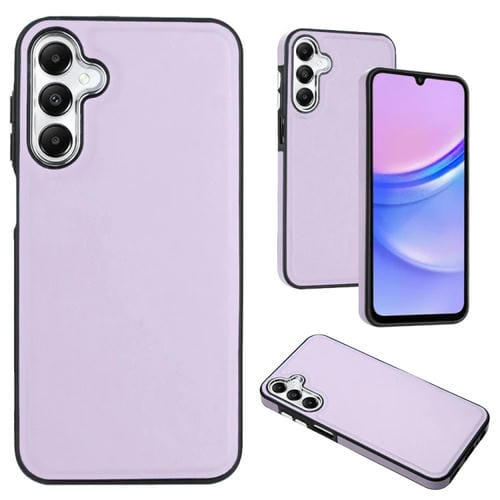 Funda para TelĂ©fono Samsung Galaxy A15 Textura de Cuero Cobertura Total (PĂșrpura)