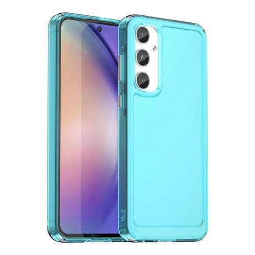 Funda para Teléfono Samsung Galaxy A55 Candy Series TPU (Azul Transparente)