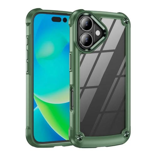 Funda protectora de lente de TPU + PC para iPhone 17 (verde)