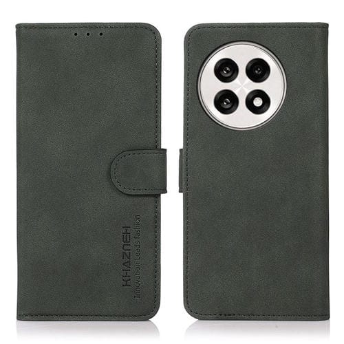 Funda de Cuero Khazneh para OnePlus 13R Global con Textura Mate (Verde)