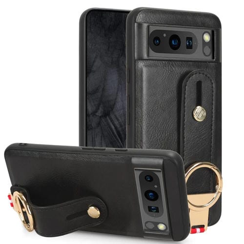 Funda para Google Pixel 8 Pro con Wristband y Back Leather (Negro)