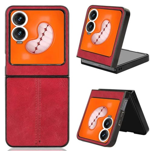 Funda Trasera Tecno Phantom V Flip2 Estampado Vaca (Roja)