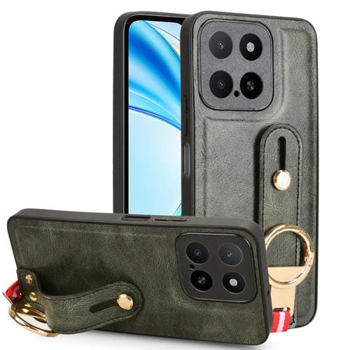 Funda de Cuero con Correa para Honor X5B 4G y X5B Plus 4G (Verde)