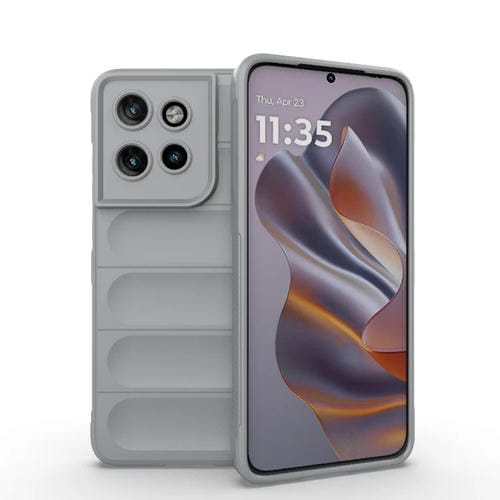 Funda de TPU + Franela Magic Shield para Motorola Edge 50 Neo (Gris)